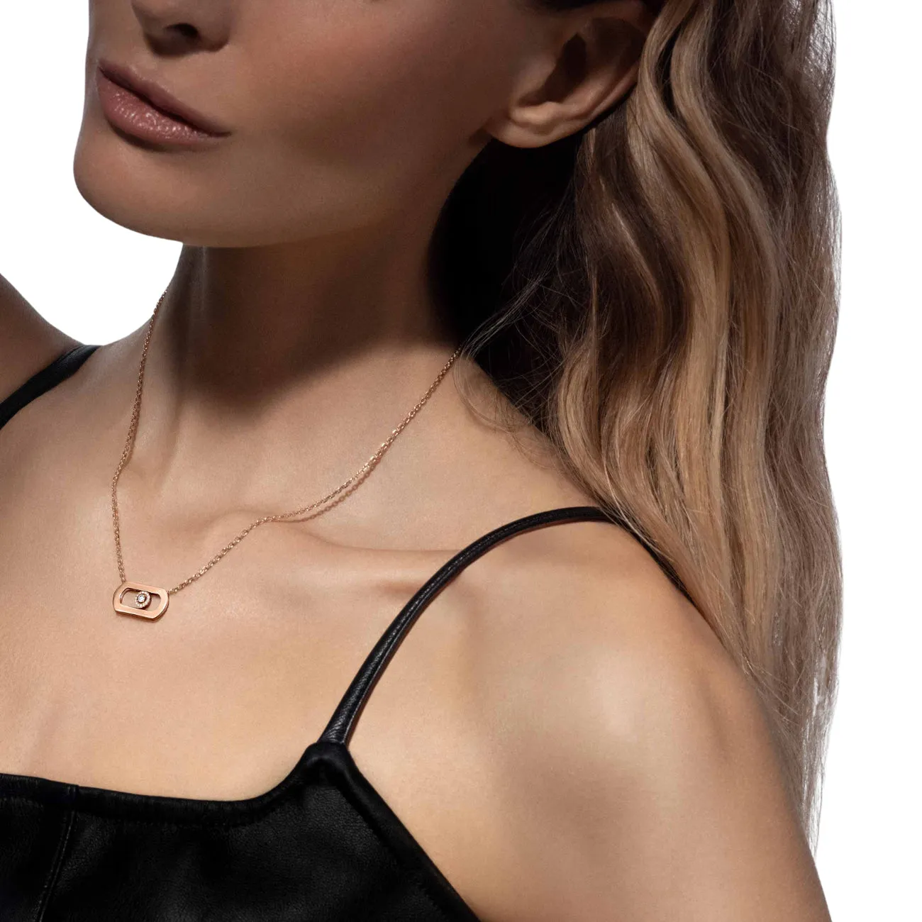 So Move 18K Rose Gold Diamond Necklace