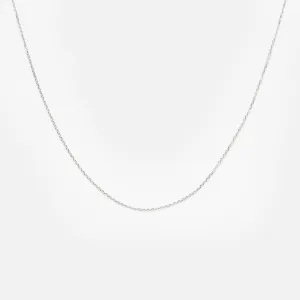 Solid Gold Chain for Charms in White Gold