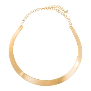 Solid Wide Curved Collar Necklace