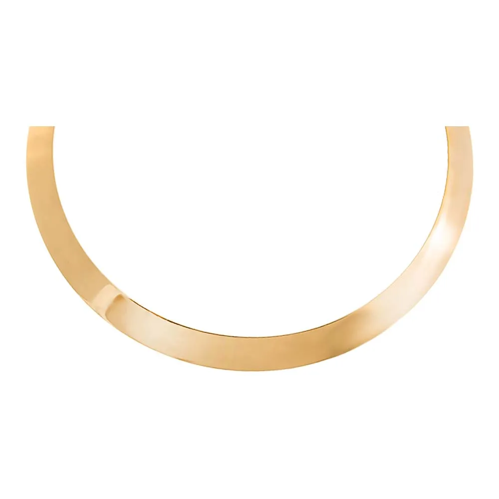 Solid Wide Curved Collar Necklace