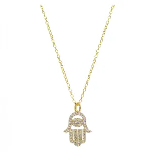 Sparkle Hamsa Necklace