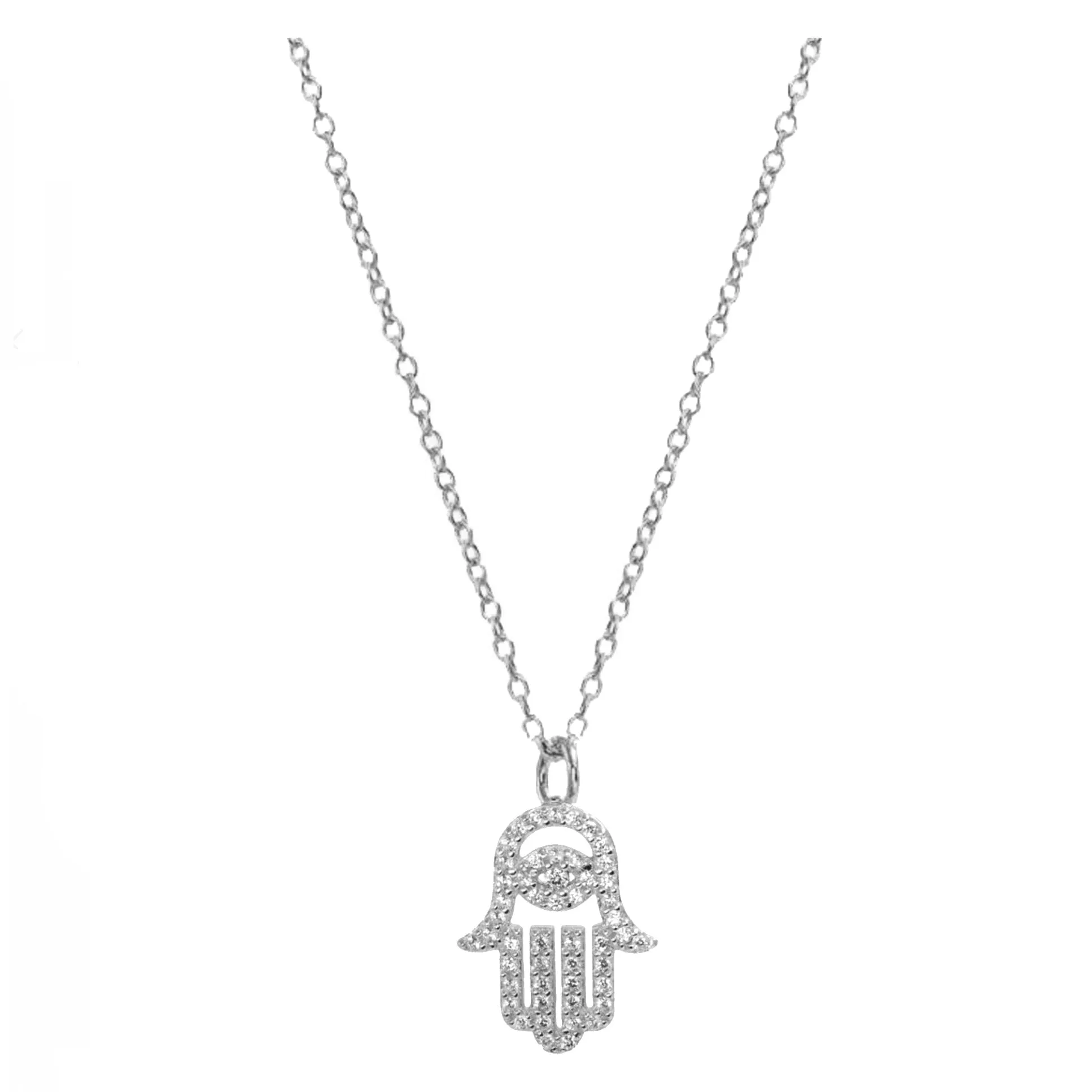 Sparkle Hamsa Necklace