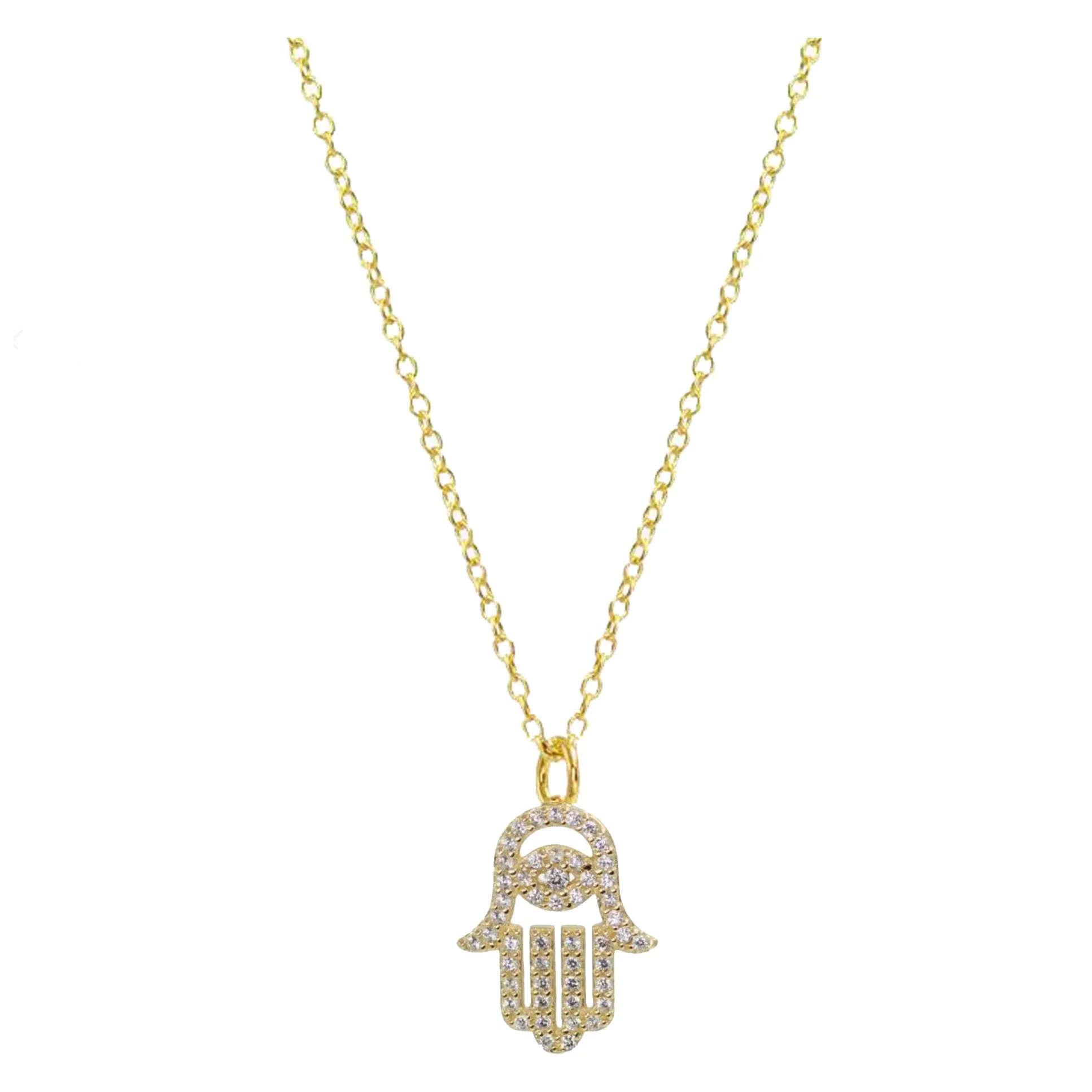 Sparkle Hamsa Necklace