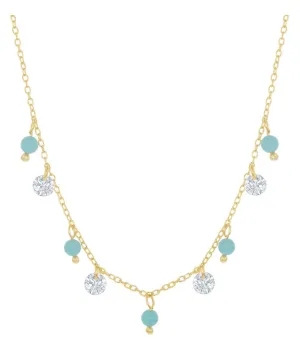 Sparkle Turquoise Shaker Necklace