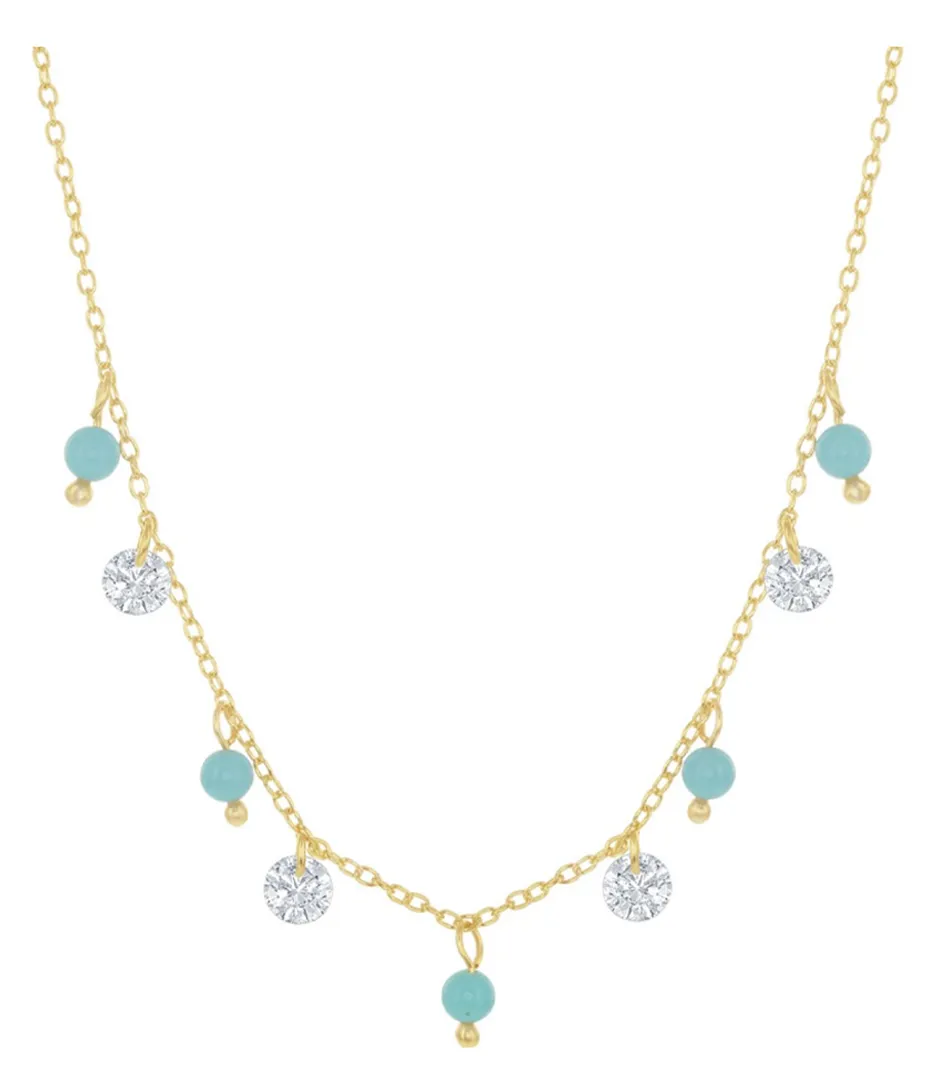 Sparkle Turquoise Shaker Necklace