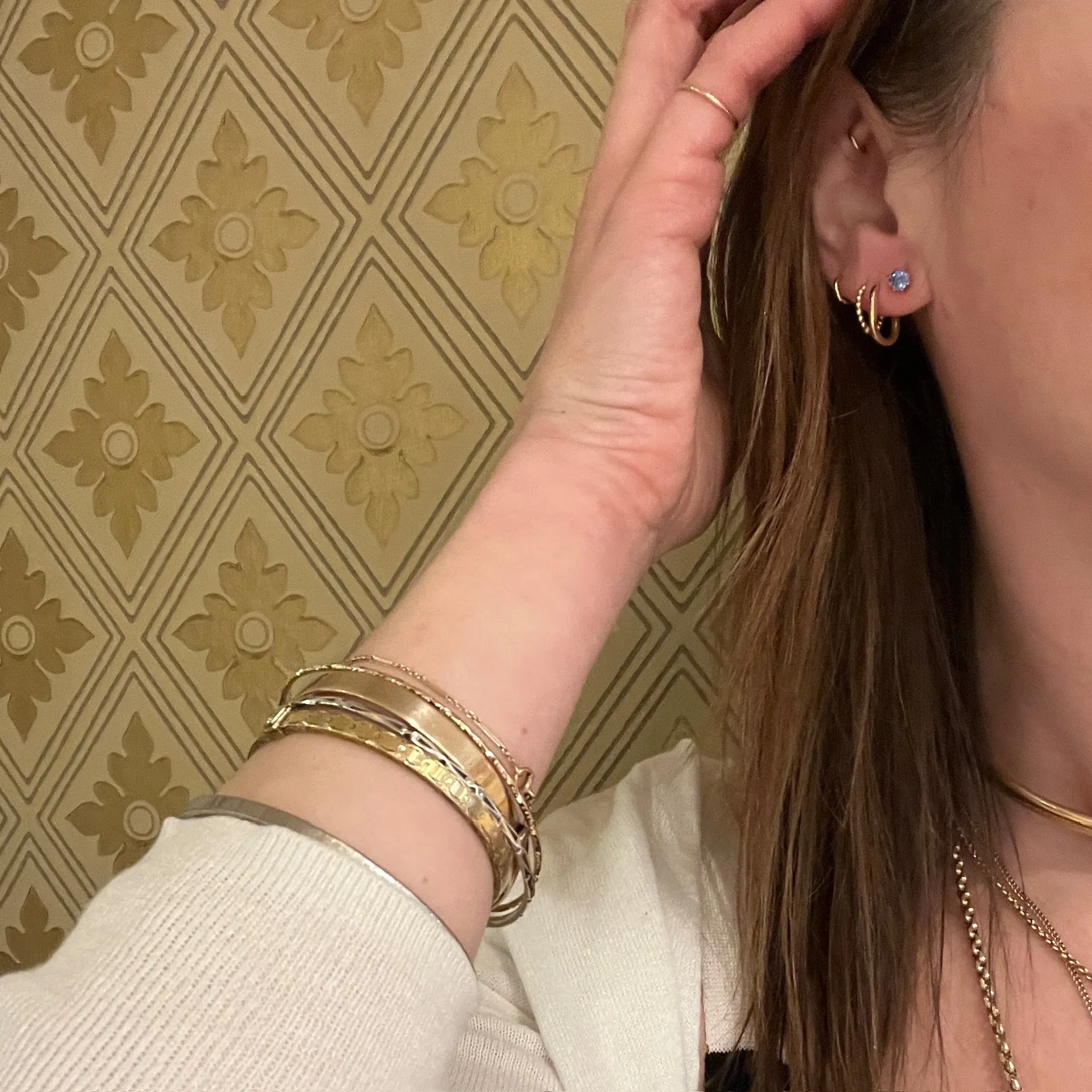 Sparkling Sapphire 14k Yellow Gold Stud Earrings