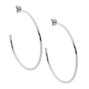 Stainless Steel 40mm Hoop Earrings SE211S-4