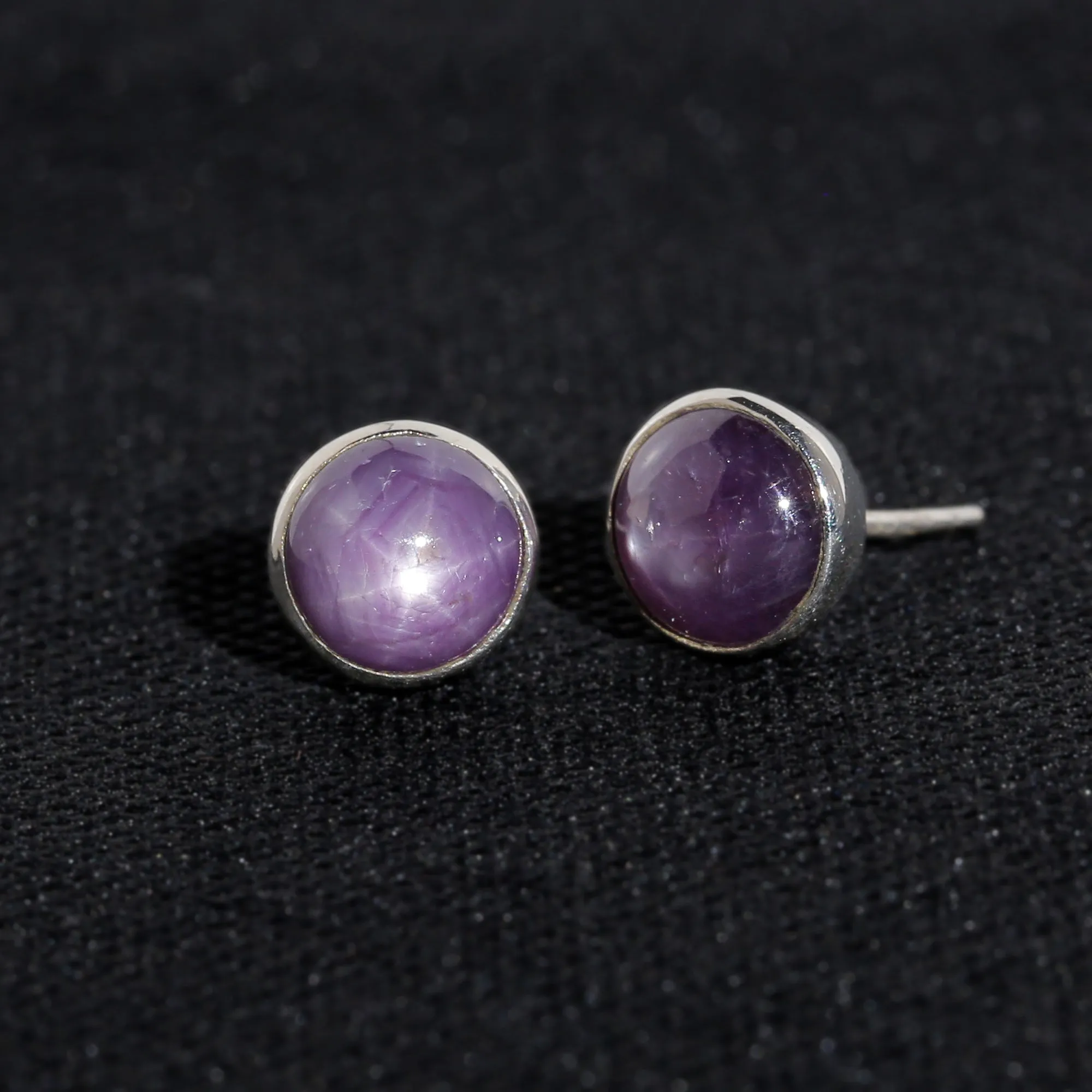 STAR SAPPHIRE STUDS 8.5 CT