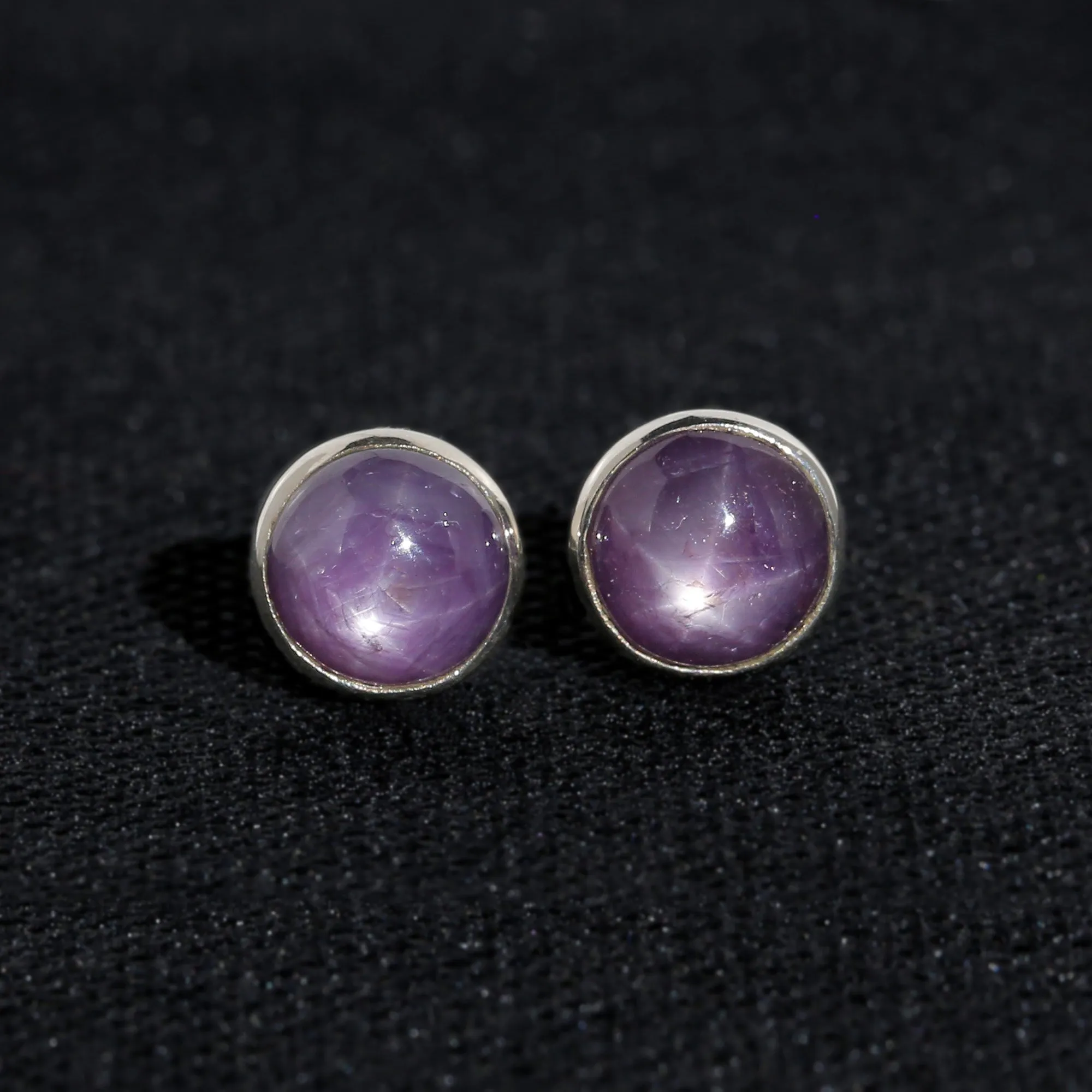 STAR SAPPHIRE STUDS 8.5 CT