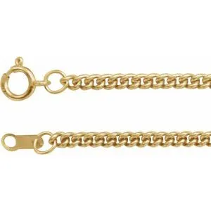 Sterling Silver 2.25 mm Curb 18" Chain
