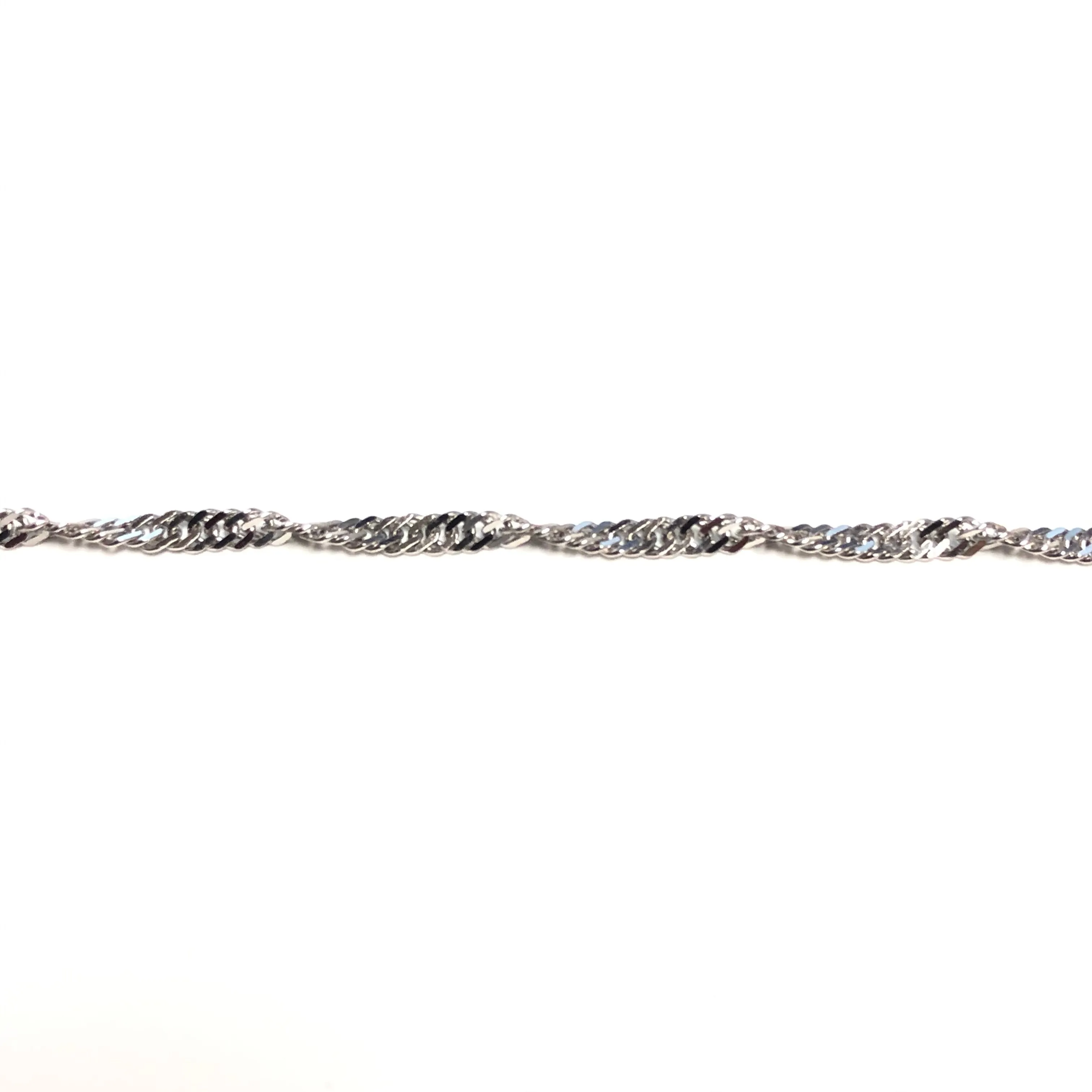 Sterling Silver (2.3mm) Singapore Bracelet 7.5"