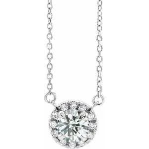 Sterling Silver 9/10 CTW Natural Diamond 16" Necklace