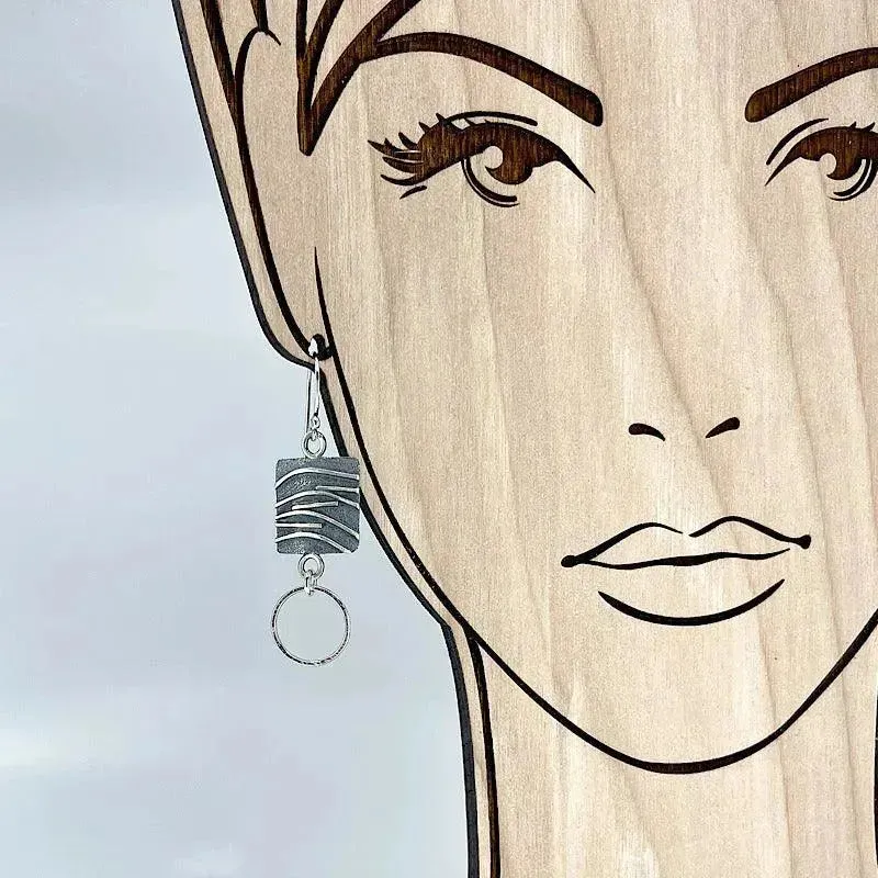 Sterling Silver and Patina Earrings