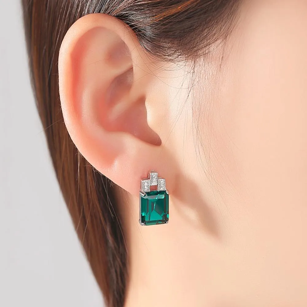 Sterling Silver Blue Sapphire Studs