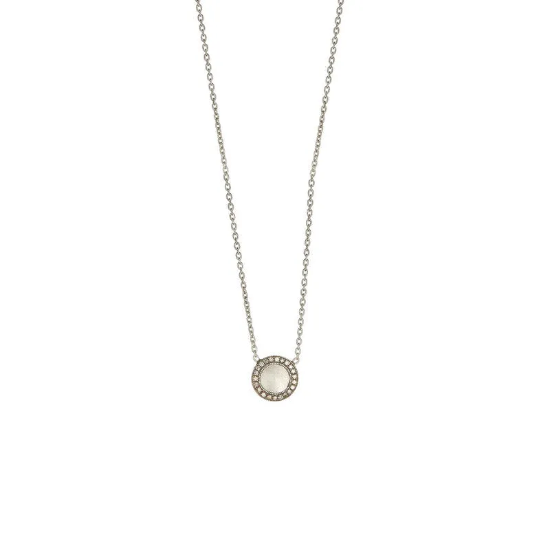 Sterling Silver Champagne Diamond Necklace