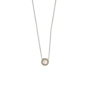 Sterling Silver Champagne Diamond Necklace