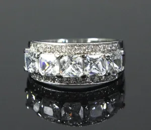 Sterling Silver Diamond Zirconia size 7
