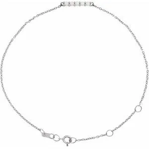 Sterling Silver Natural Ethiopian Opal Bar 6 1/2-7 1/2" Bracelet