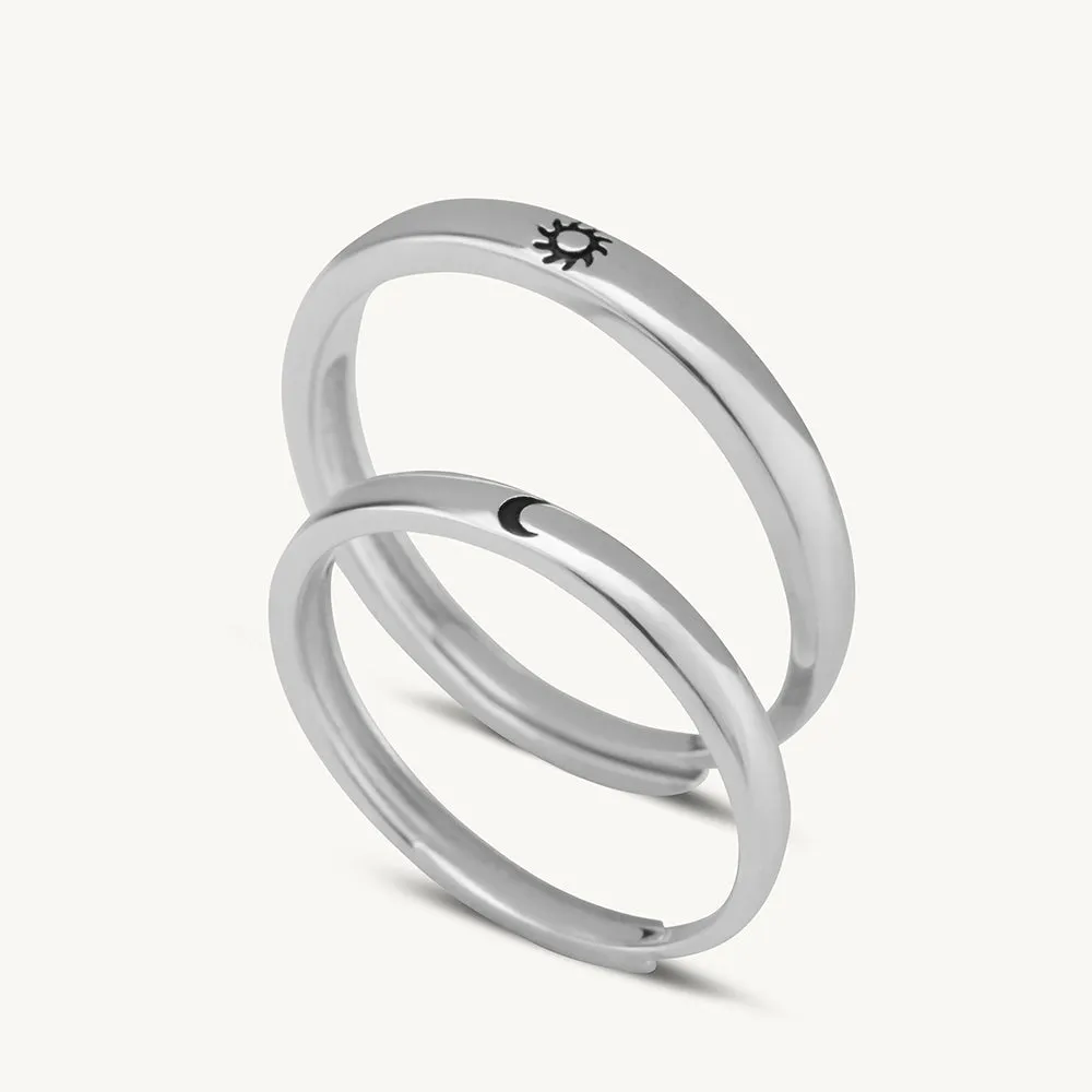 Sun and Moon Eternity Rings