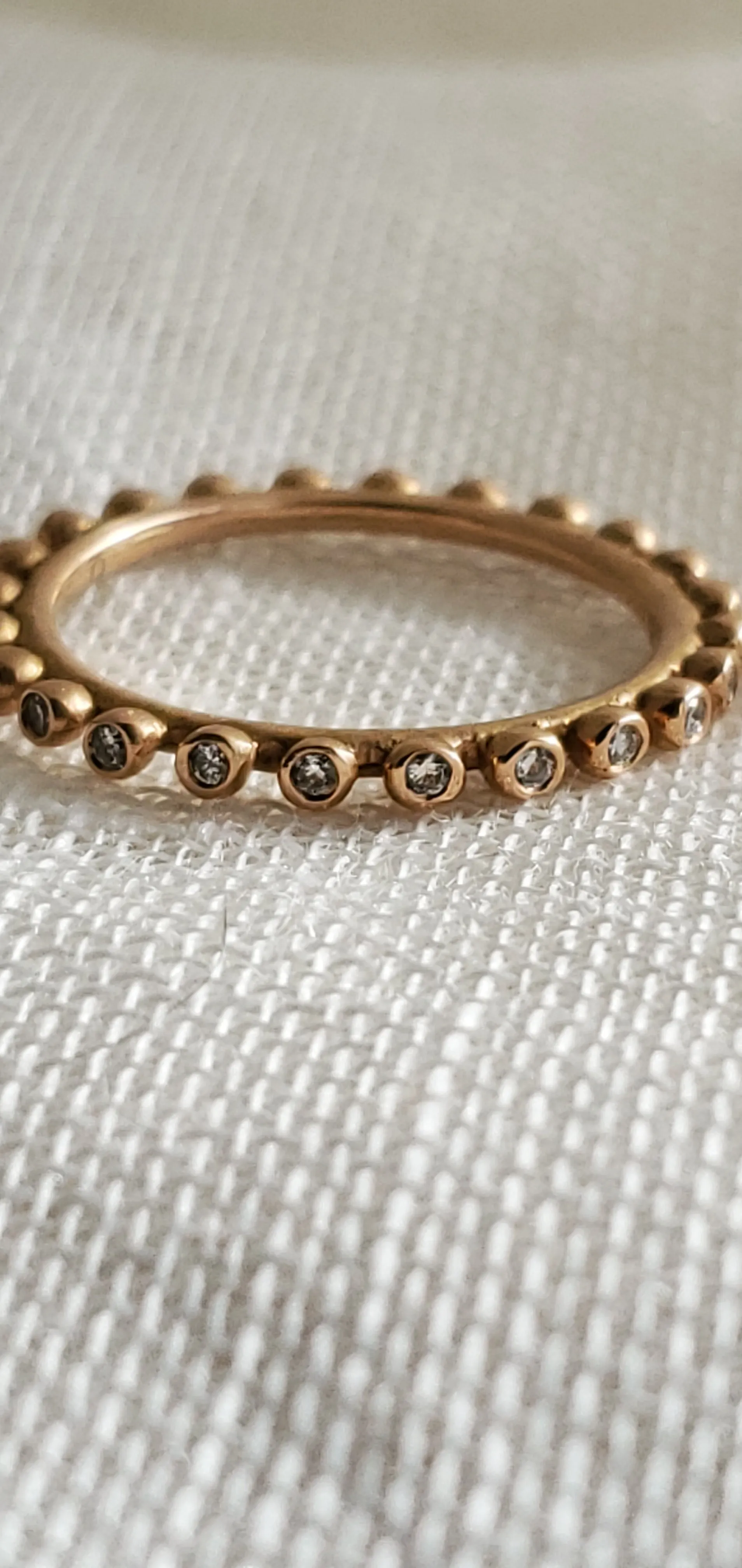 Suzy Landa 18K Rose Gold Diamond Eternity Band