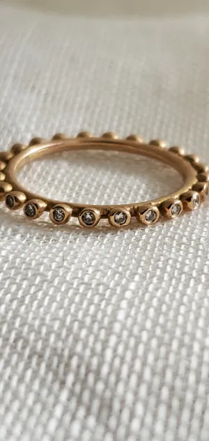 Suzy Landa 18K Rose Gold Diamond Eternity Band