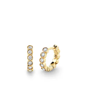 SYDNEY EVAN | Diamond Bezel Huggie Earrings