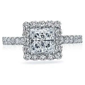 Tacori Blooming Princess Cut Halo Diamond Engagement Ring