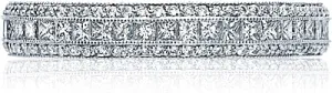 Tacori Channel-Set Princess Cut & Pave Diamond Band