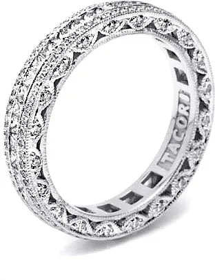 Tacori Channel-Set Princess Cut & Pave Diamond Band