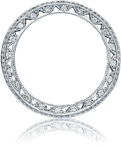 Tacori Channel-Set Princess Cut & Pave Diamond Band