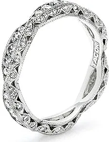 Tacori Criss-Cross Channel-Set & Pave Diamond Eternity Band