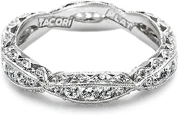 Tacori Criss-Cross Channel-Set & Pave Diamond Eternity Band