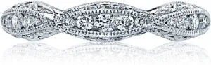 Tacori Criss-Cross Channel-Set & Pave Diamond Eternity Band