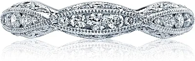 Tacori Criss-Cross Channel-Set & Pave Diamond Eternity Band