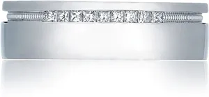 Tacori Engraved and Pave Diamond Wedding Band -6.5mm