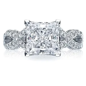 Tacori RoyalT Twist Princess Cut Diamond Engagement Ring