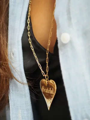 TALLIE - GRATEFUL - HEART NECKLACE