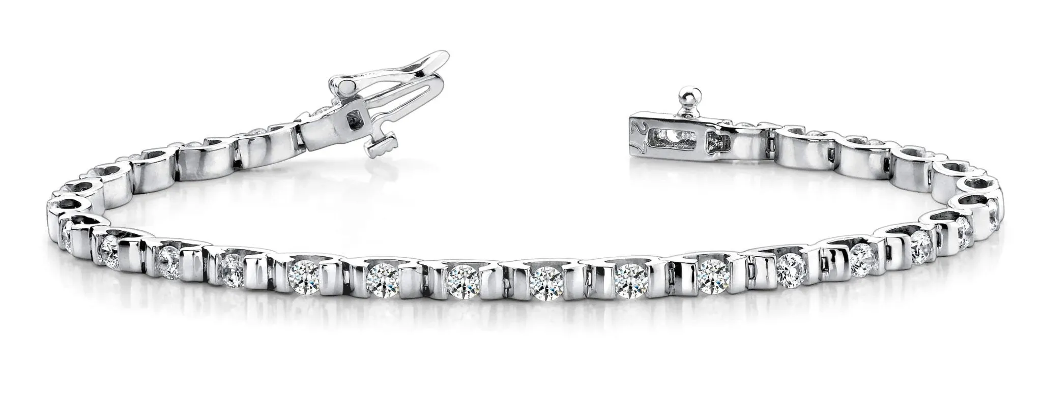 Tension Set Diamond Bracelet with 1.80 ct.(finished) 2.5mm