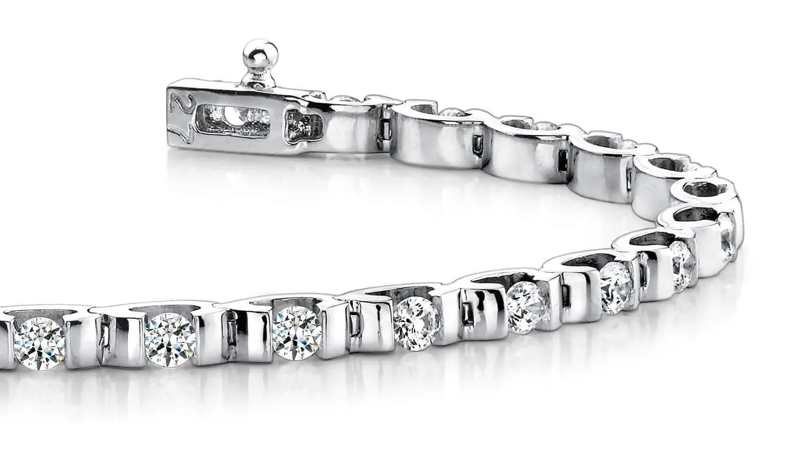 Tension Set Diamond Bracelet with 1.80 ct.(finished) 2.5mm