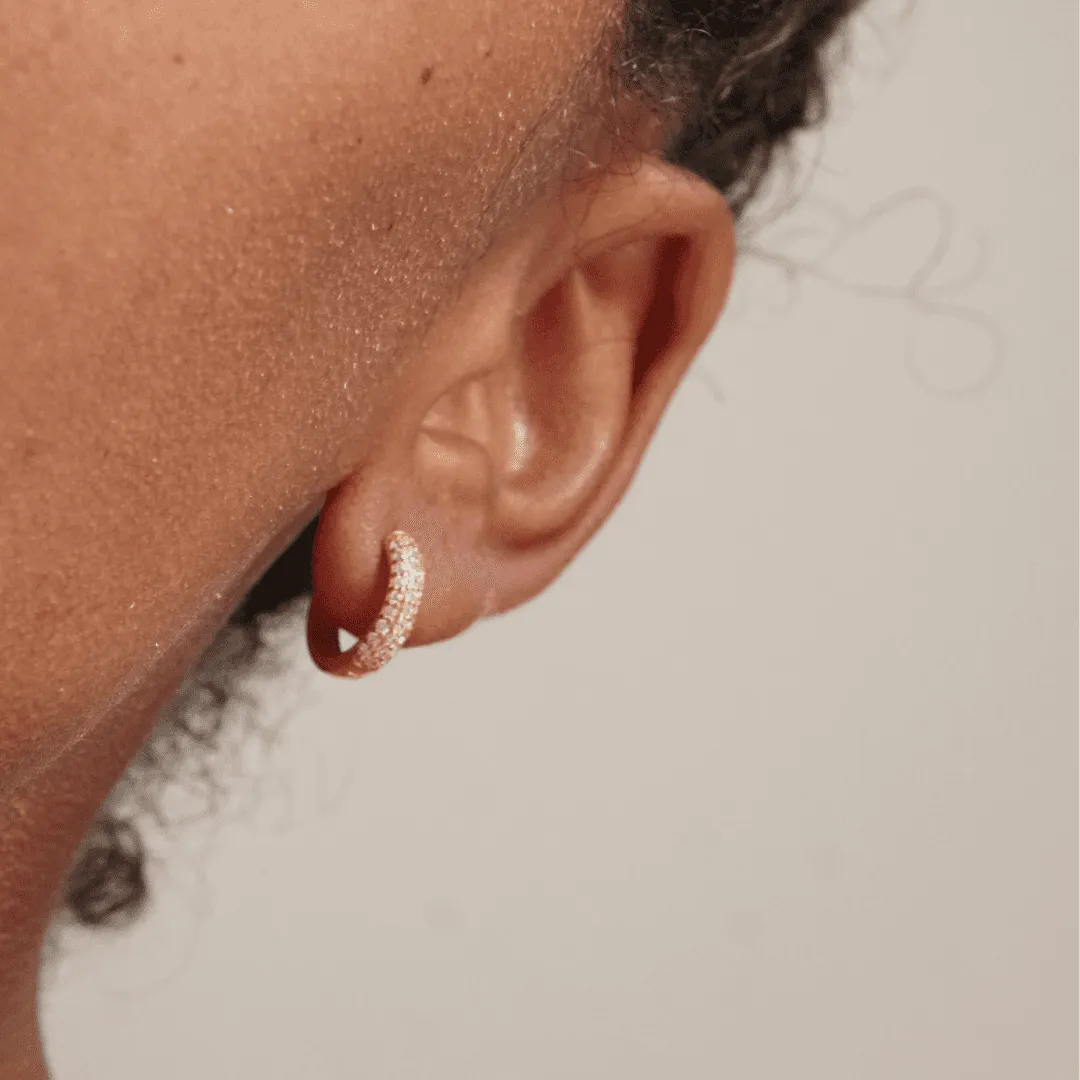 THE AURORA HOOP M - 18k gold vermeil