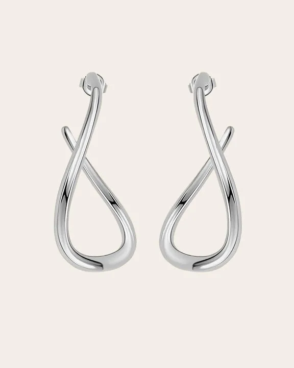 The Bella Hoops - silver plated
