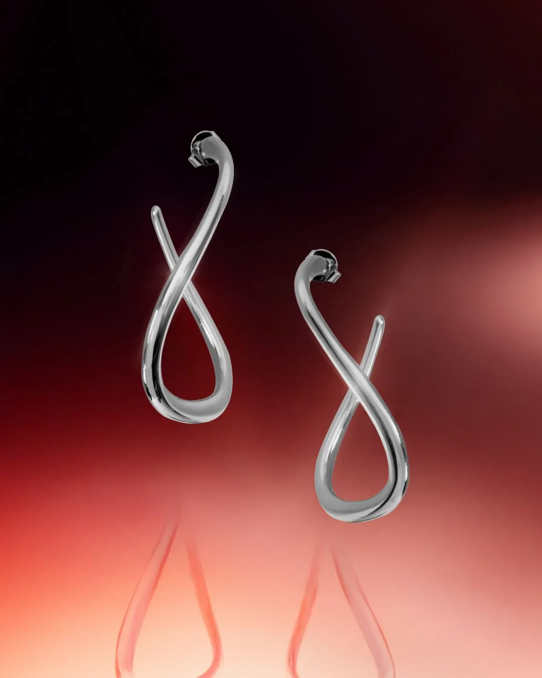 The Bella Hoops - silver plated