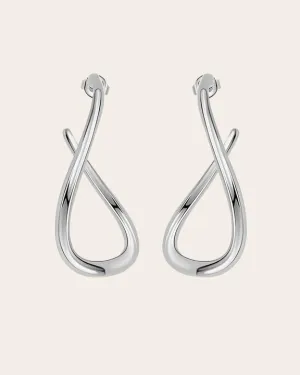 The Bella Hoops - silver plated