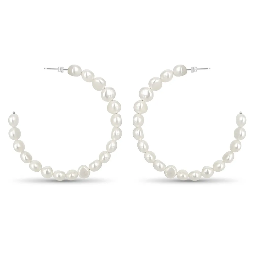 The Daniella pearl hoops
