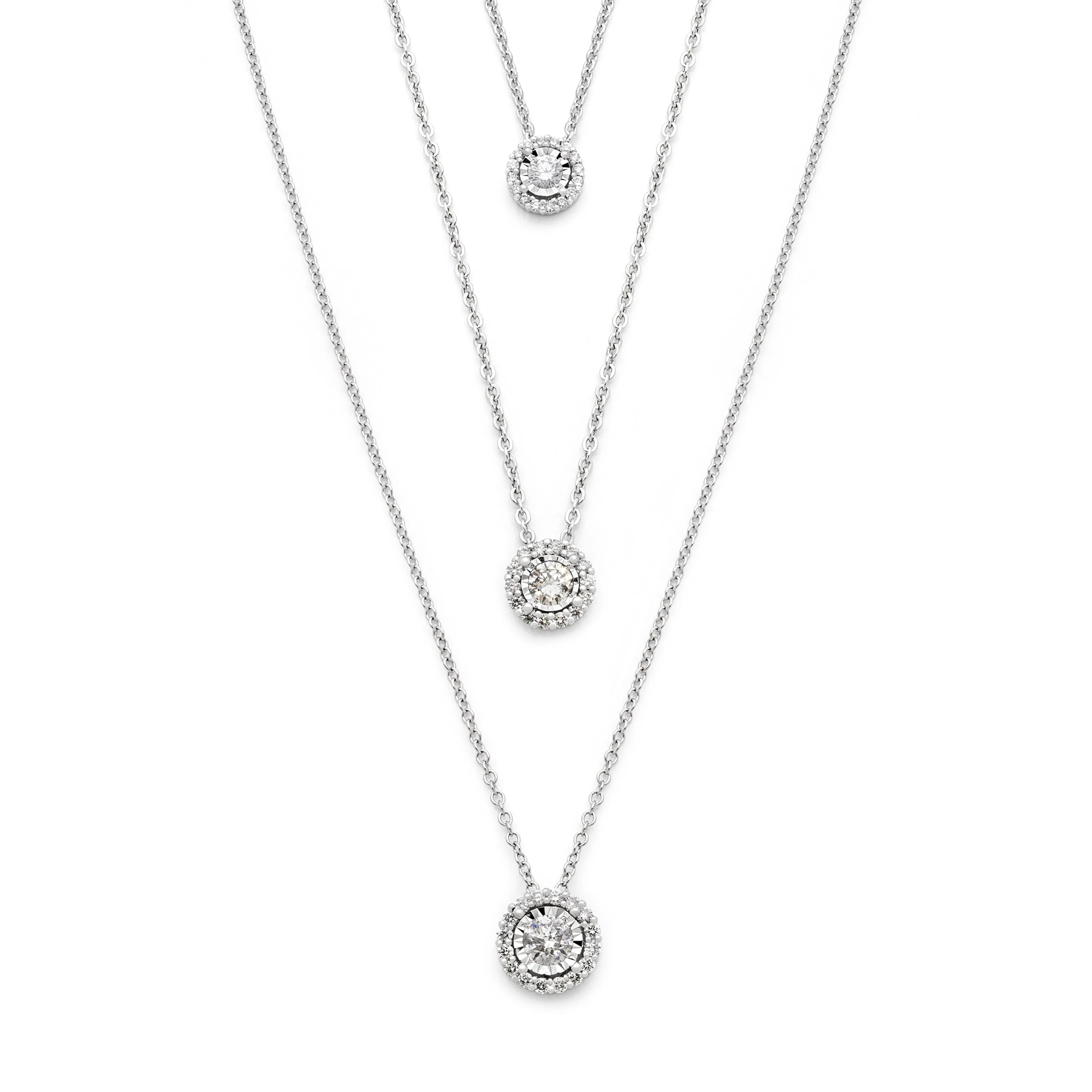 The Miracle Round Diamond Halo Pendant- 50% OFF!