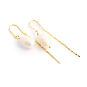 Thread Through Pearl Earring