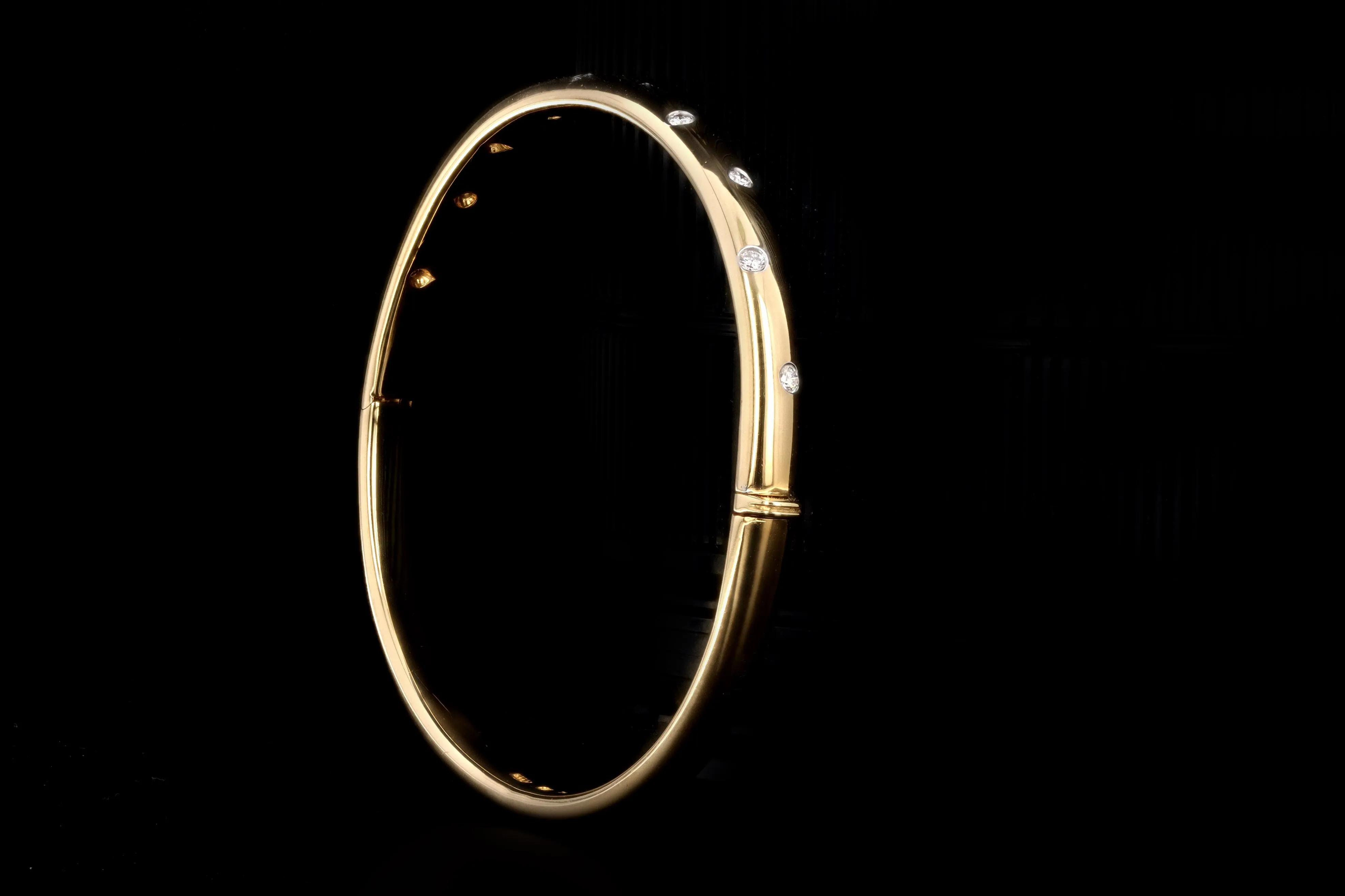 Tiffany & Co. 18K Yellow Gold & Platinum Etoile Diamond Bangle