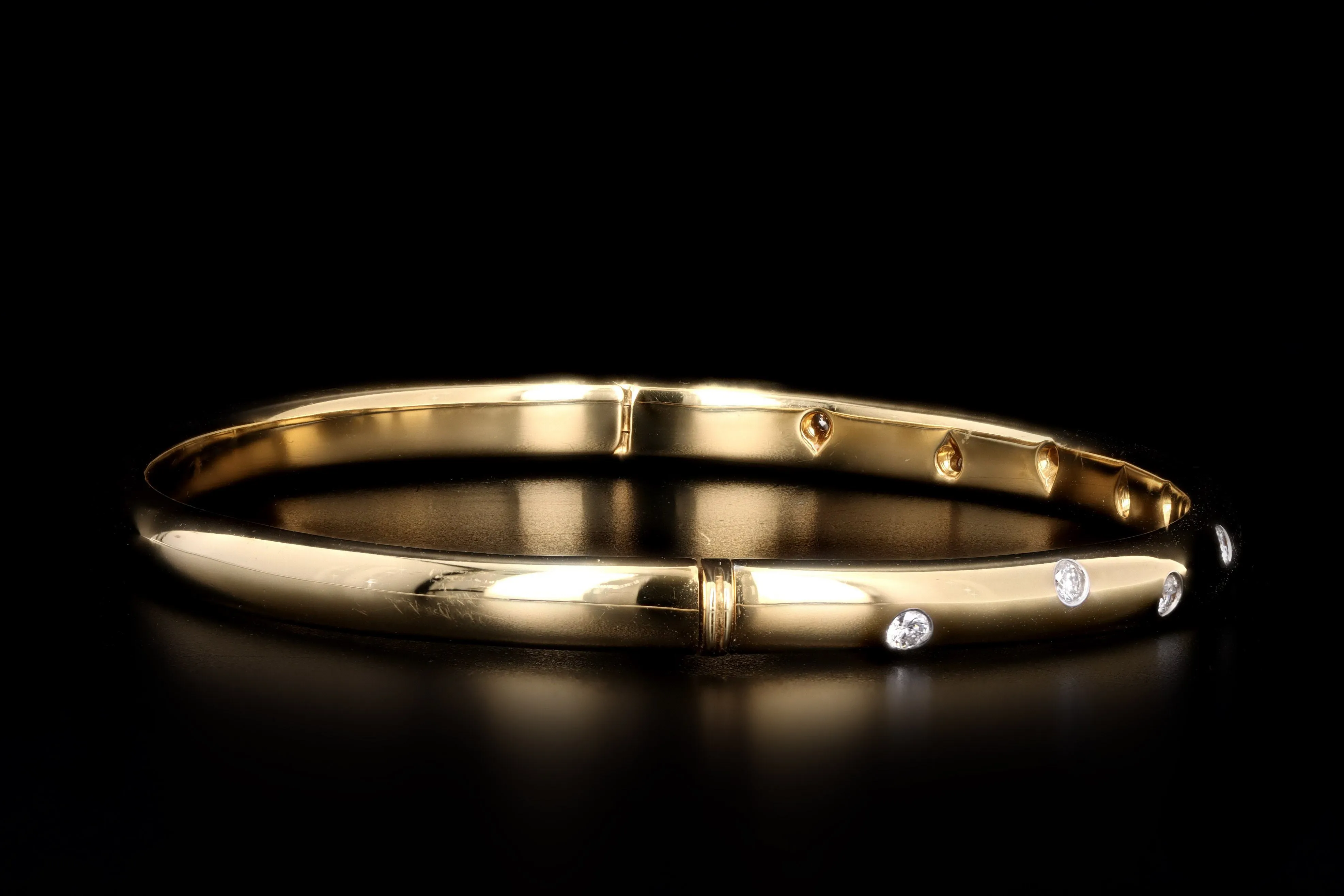 Tiffany & Co. 18K Yellow Gold & Platinum Etoile Diamond Bangle