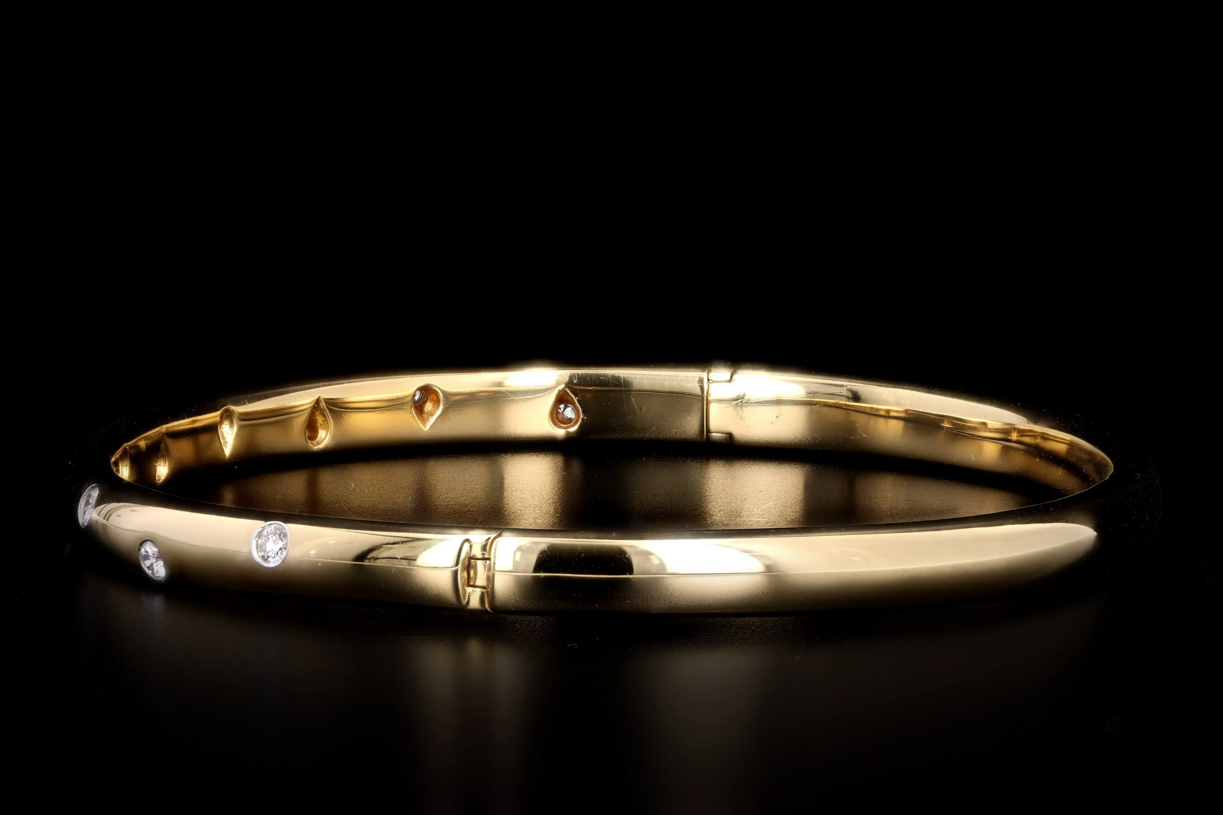 Tiffany & Co. 18K Yellow Gold & Platinum Etoile Diamond Bangle