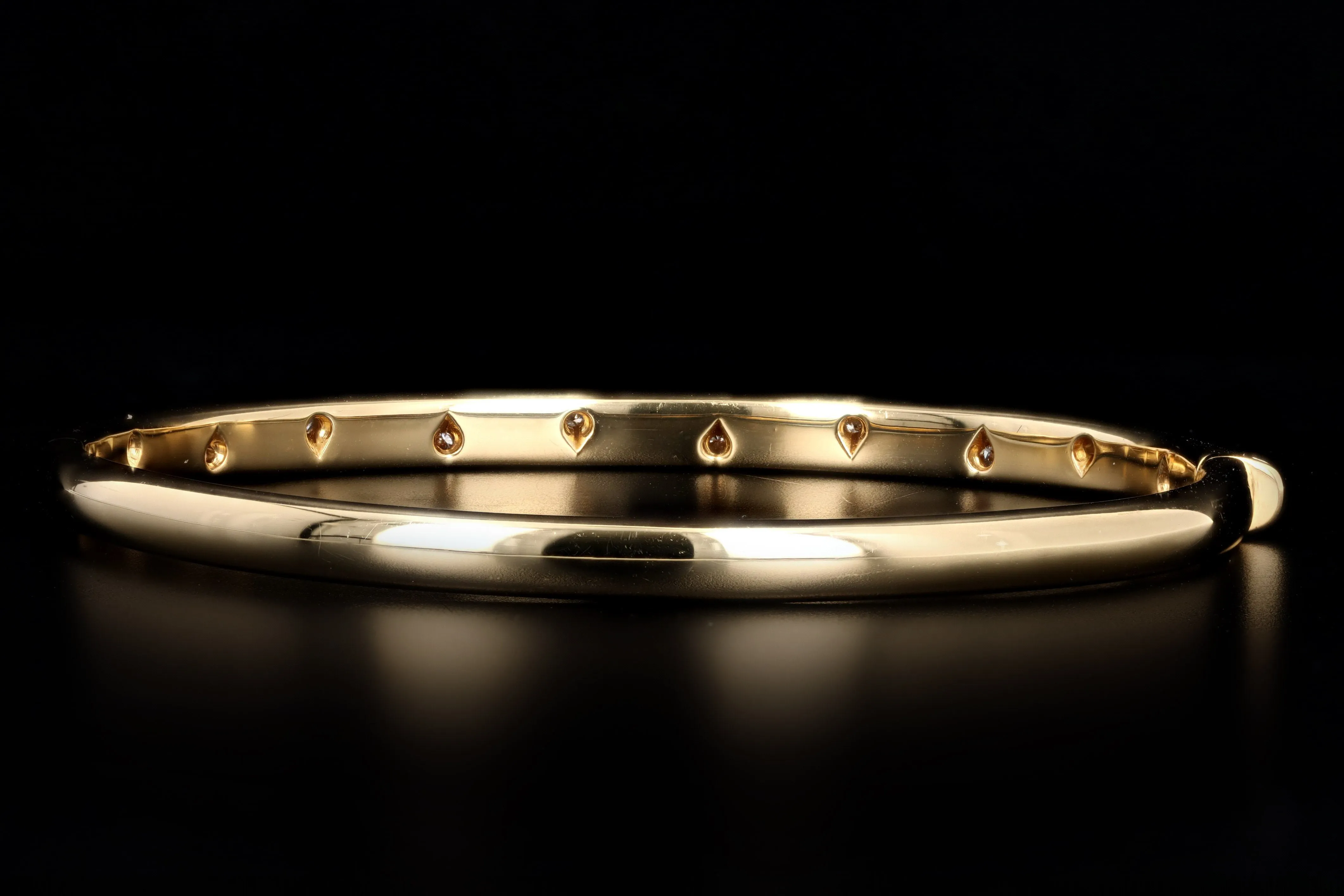 Tiffany & Co. 18K Yellow Gold & Platinum Etoile Diamond Bangle
